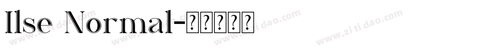 Ilse Normal字体转换
